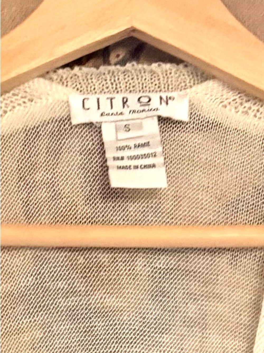 Citron Sheer White Knit Button-Front Blouse - Picture 5 of 5